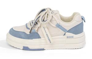 RENBEN Антискользящие и износостойкие низкие скейтерские туфли на платформе для женщин бежево-голубые, цвет Beige Blue