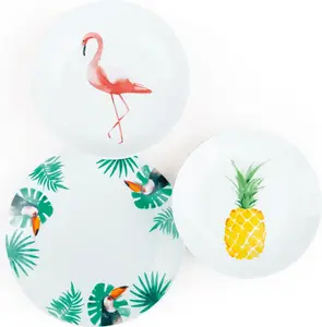 Набор столовой посуды из 18 предметов, тропический фарфор, разноцветный Excelsa