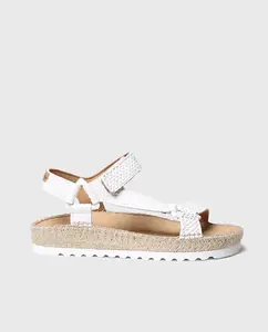 Женские эспадрильи на плоской подошве из ткани на застежке-липучке Toni Pons, белый