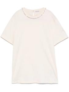 Футболка Moncler с кристаллами, нейтральный