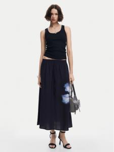 Трапециевидная юбка стандартного кроя Desigual, черный