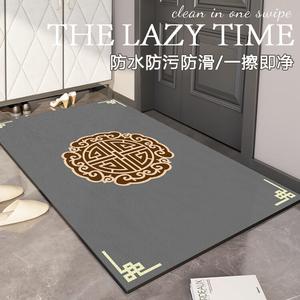 Budis Ковер 80х120 см для прихожей/ванной, водонепроницаемый, нескользящий, из ПВХ кожи, Ruyu