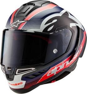Шлем Alpinestars Supertech R10 Team, черный/ красный / синий