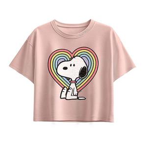 Футболка с сердцем Peanuts Snoopy для девочек 7-16 Licensed Character, Light Pink