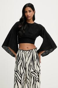 Хлопковая блузка Answear.Lab, черный