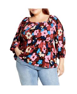 Женская блузка с принтом маков CITY CHIC, Sugar coated