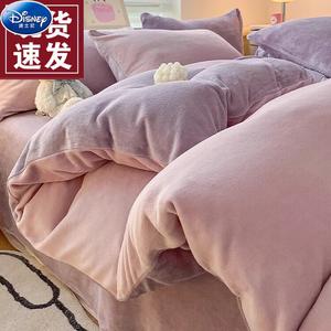 Disney Комплект постельного белья, 3 предмета, 150 см, простыня, пододеяльник, наволочки, светло-фиолетовый и лавандовый