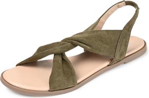 Зеленые сандалии в перекрестную полоску от Journee Collection