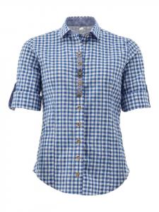 OS-Trachten Традиционная блузка Micoya среднего синего цвета