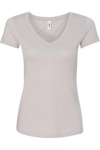 Футболка Next Level Women's Ideal с V-образным вырезом, серебряный