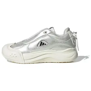 Adidas MAXXCOURT FOS Нескользящие износостойкие низкие повседневные туфли женские серебристо-белые