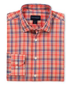 Мужская рубашка в клетку в стиле ретро, ягодный цвет Scott Barber, Berry