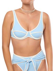 Верх бикини с окантовкой WeWoreWhat, цвет Blue White