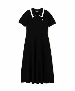 Платье-поло с двойным воротником и короткими рукавами Jill By Jill Stuart, цвет Black