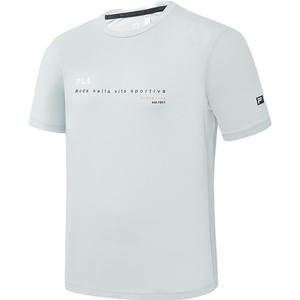 Футболка для бега мужская серая FILA, светло- серый