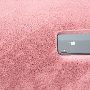 Xinglianxin Ковер 200х300 см из кроличьего меха для спальни/гостиной, моющийся, плотный белый с розовым