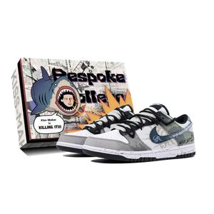 Nike Дышащие лоу-топ скейтборд кроссовки унисекс серые, цвет Gray