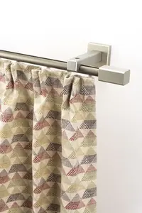 Карниз для штор GARESA "Cubus, внутренний карниз кубовидной формы", 1 направляющая, желаемая длина, комплект внутренних карнизов, выдвижной, дерево-алюминий Л: 100 см, цвет chromfarben