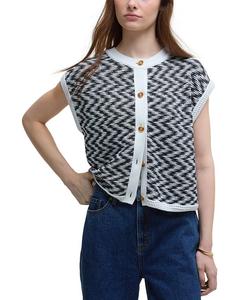 Вязаный жилет Olivia Barbour, белый