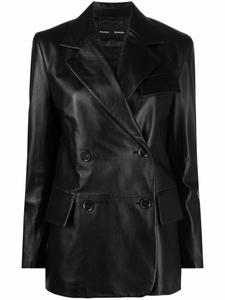 Proenza Schouler однобортный кожаный блейзер, черный