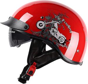 Шлем Hanhua с УФ-защитным козырьком, красный