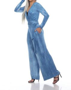 Укороченный топ/жакет Carni с запахом цвета индиго и растительного красителя Cloud One Essence