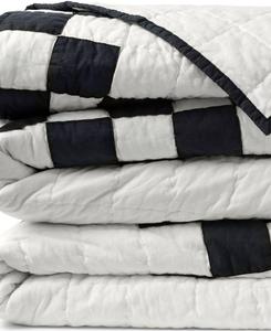 Ирландское цепочное одеяло Lands' End, цвет black slate irish chain