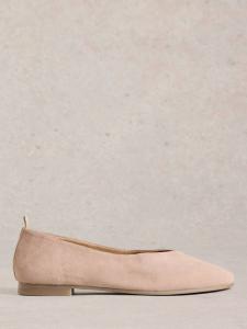 Кожаные балетные туфли-лодочки cheri White Stuff, цвет Natural