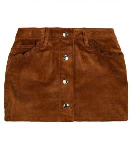 Вельветовая юбка Chloé, коричневый