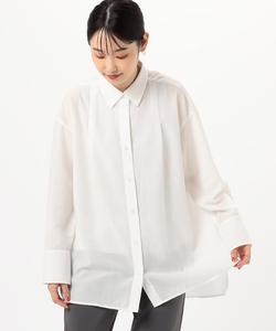 Длинная рубашка из полиэстеровой пряжи с защипами сзади