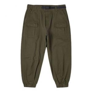Брюки woven cargo pants 'olive green' Converse, зеленый