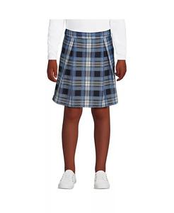 Школьная форма для больших девочек, клетчатая юбка до колена Lands' End, белый