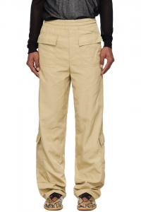 Твиловые карго-брюки Dries Van Noten, цвет cream