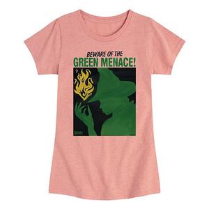 Футболка с принтом Wicked for good beware of the green menace! Licensed Character, Desert Pink