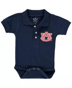 Боди-поло для мальчиков и девочек Navy Auburn Tigers Little King Apparel