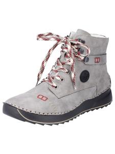 Ботинки женские Rieker Lace-Up Ankle Boots на шнуровке, серый