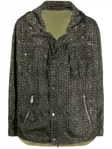 Парка с логотипом BALMAIN, зеленый