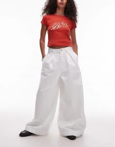 Джинсы Topshop Extreme Wide Leg белого цвета