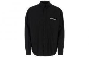 Рубашка мужская Balenciaga с логотипом, черный / белый