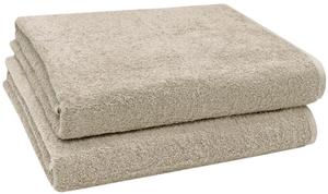 Банное полотенце набор из 2 шт  Zollner, светло-коричневый