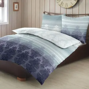 Постельное белье Dream Sleep Fine Flannel Aura Blue 155x220 см + 80x80 см Traumschlaf