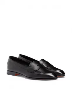 Женские кожаные лоферы Santoni, черный