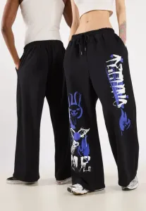 Унисекс широкие спортивные брюки для бега и бега Yourturn, Black