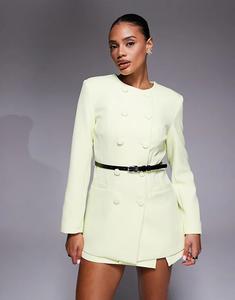 Структурированный свободный блейзер River Island цвета лайм