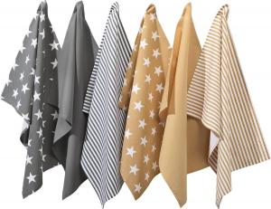 Кухонное полотенце REDBEST 6er-Pack 124504, бежевый - серый - текстиль - 50 x 1 x 70 см