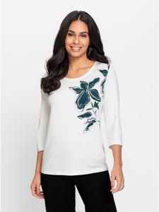 Рубашка с рукавами 3/4 и принтом экрю WITT WEIDEN