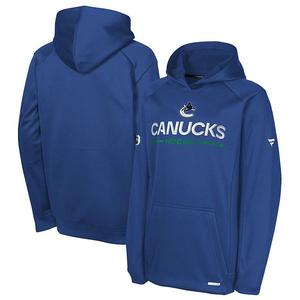 Худи Vancouver Canucks Pro Rink Raglan молодежное синее Fanatics