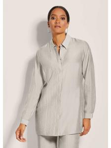 MADELEINE Текстурированная блузка-рубашка бежевого цвета