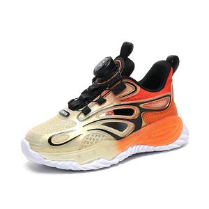 Низкие детские кроссовки для повседневной жизни Peter pan, черный/оранжевый