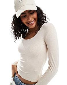 Cotton On Топ Sunday, бежевый, с длинными рукавами